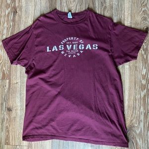 Property Of Las Vegas Nevada Burgundy/Maroon T-Shirt